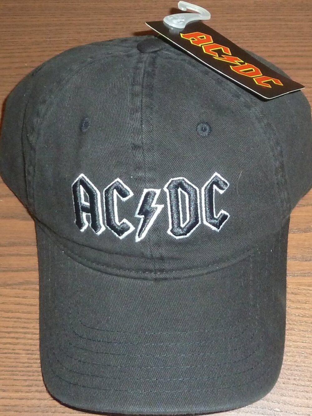 AC/DC Hat Cap Strap Back Adjustable Black Silver Embroidered Adult Unisex